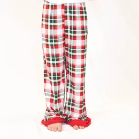 Girl's Mansfield Plaid Ruffle Sleep Pants