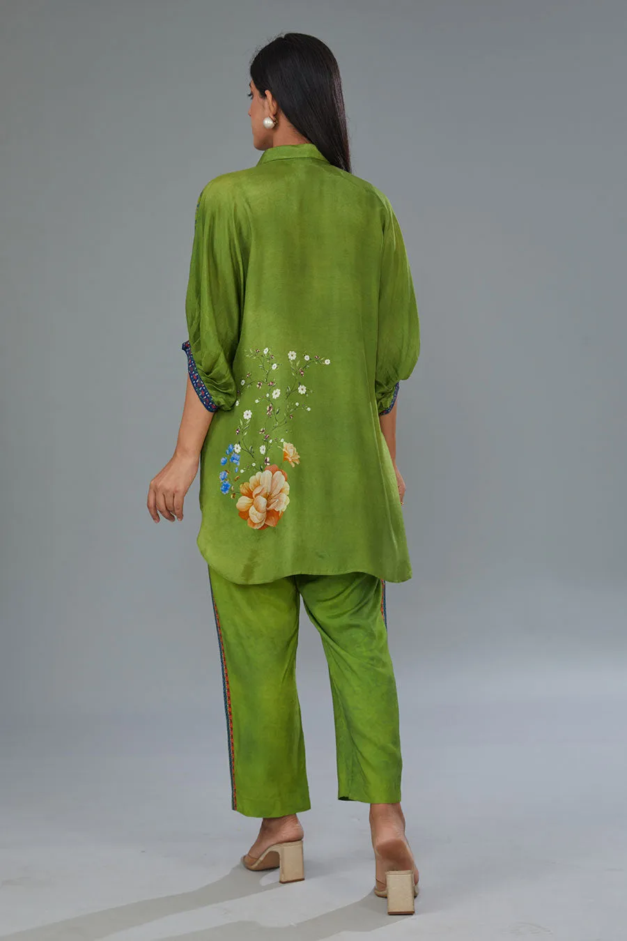 Green Printed Tunic & Pant Set