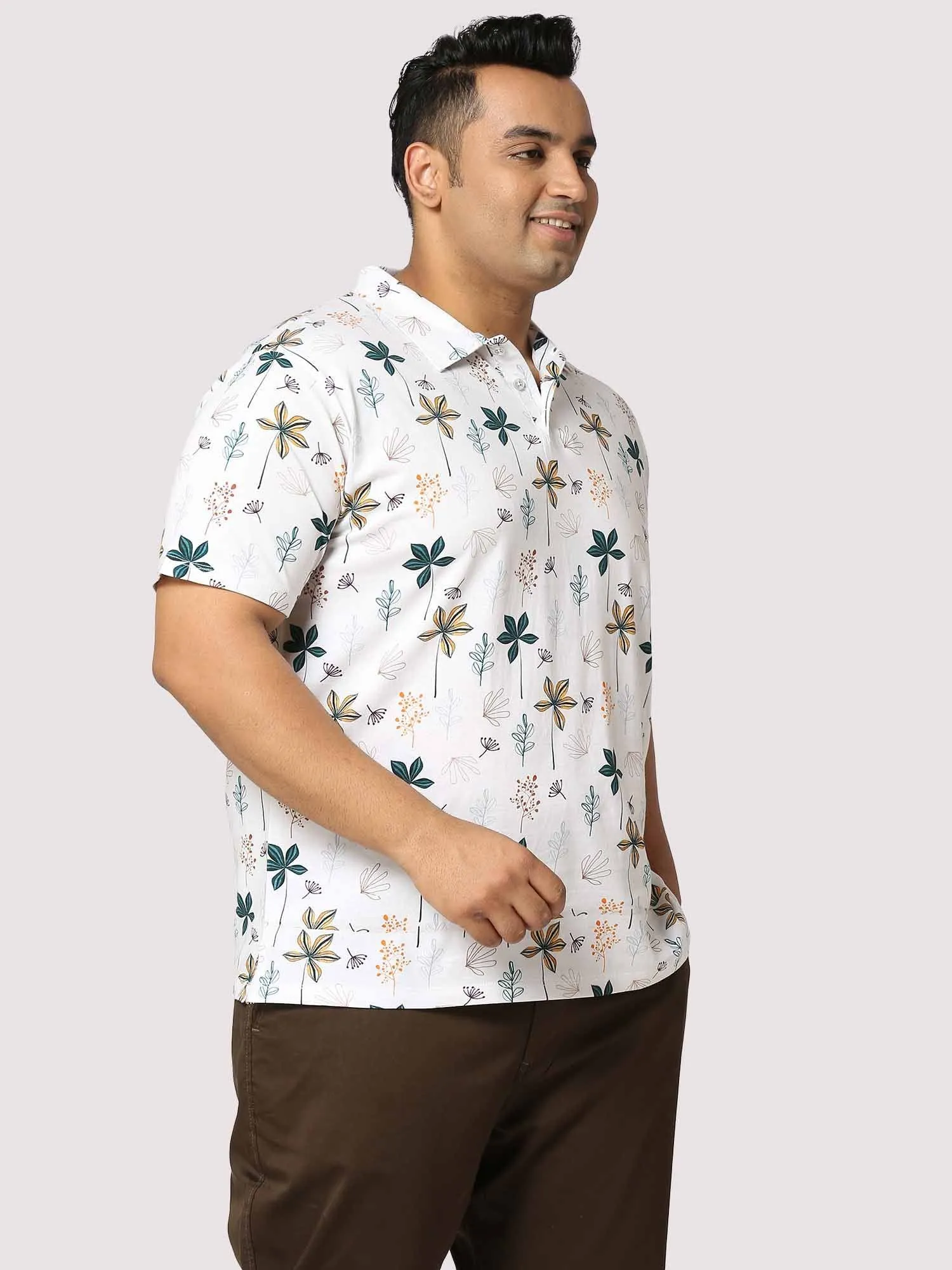 Guniaa Pal Digital Printed Half-Sleeves Shirt Men's Plus Size