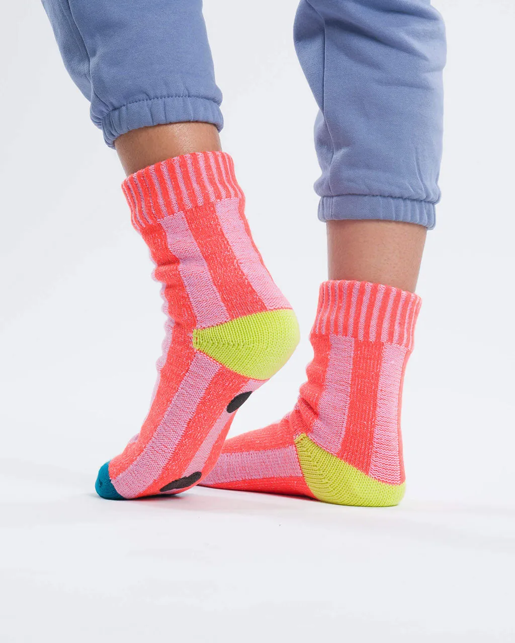 Gym House Socks - Pink   Cobalt