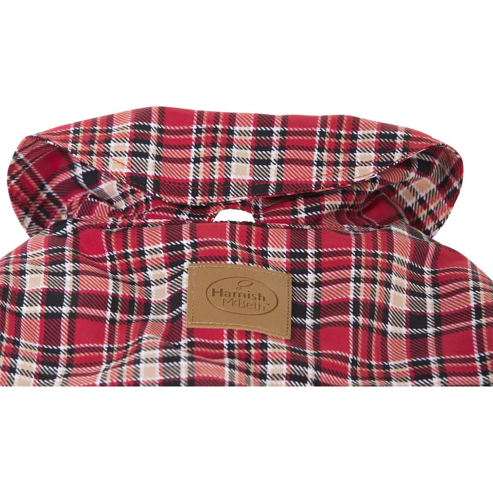 Hamish McBeth All Weather Waterproof Dog Coat - Tartan Red