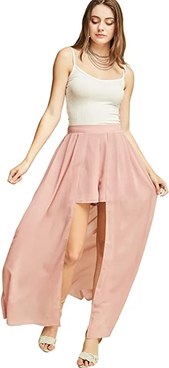 High Waisted Maxi Shorts, Pink