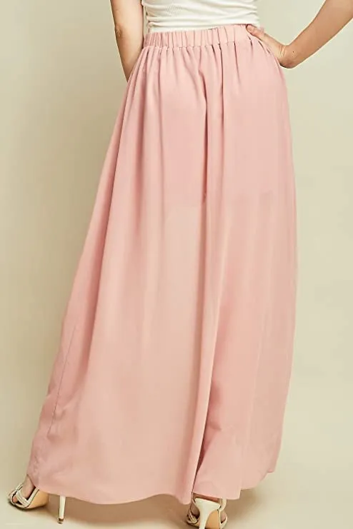 High Waisted Maxi Shorts, Pink