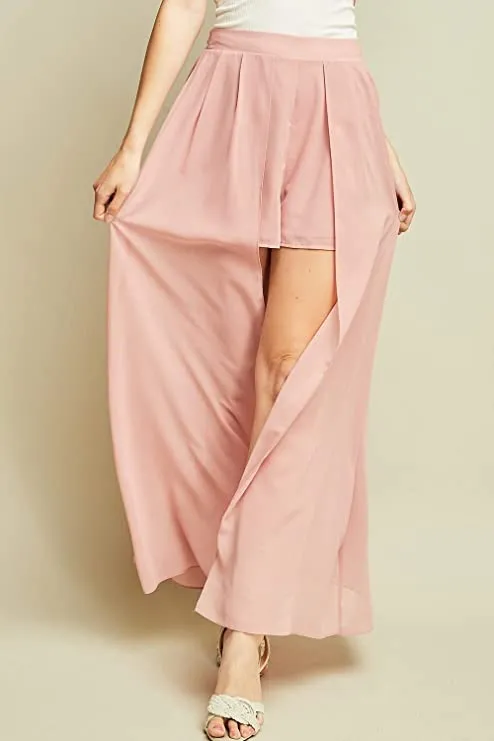 High Waisted Maxi Shorts, Pink