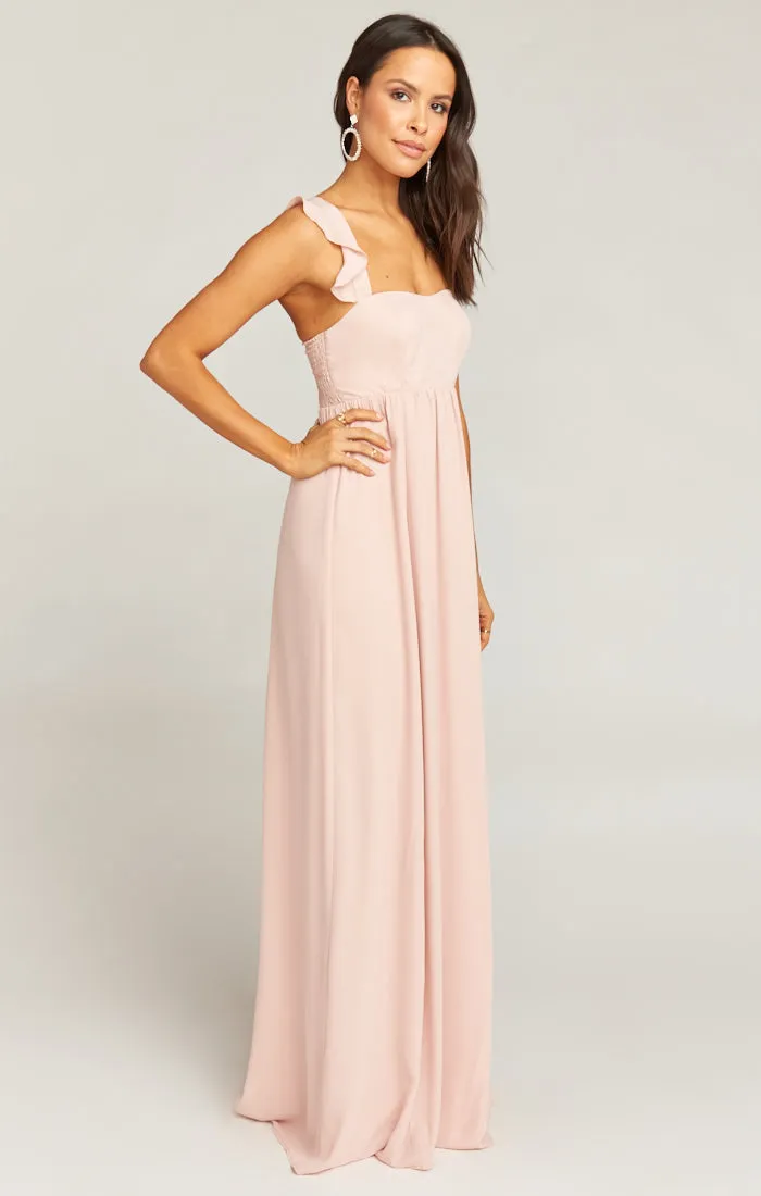 June Maxi Dress ~ Dusty Blush Crisp