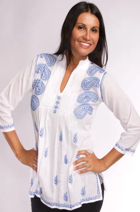 Karishma Embroidered Tunic Top