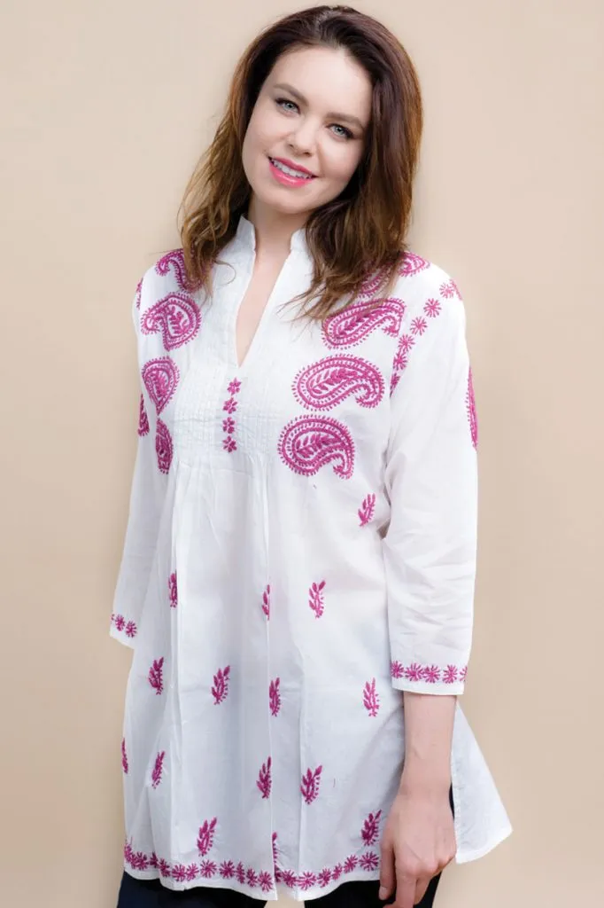 Karishma Embroidered Tunic Top