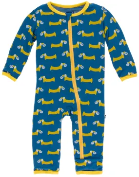 KicKee Pants Twilight Pretzel Pup Coverall with Zipper