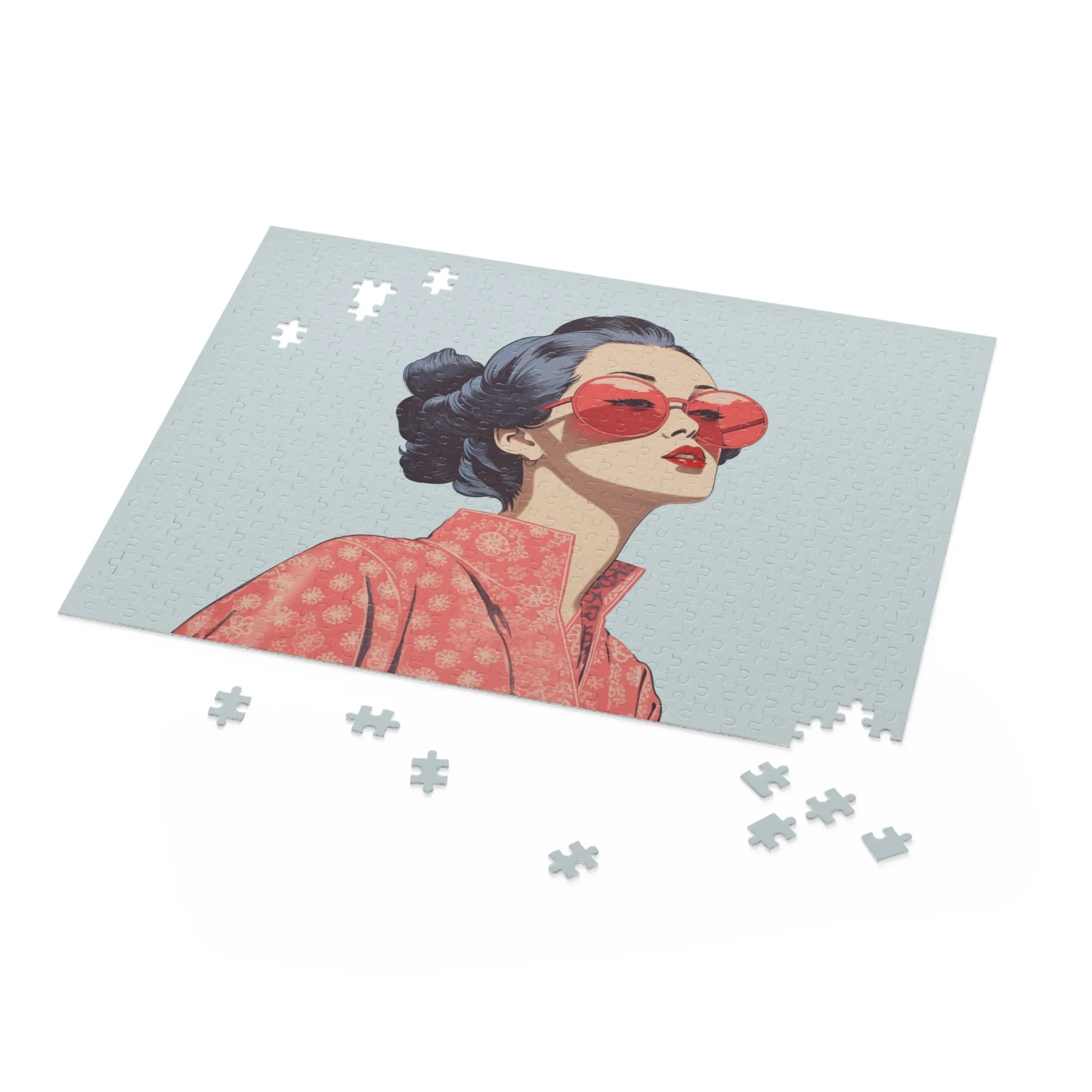 Kimono Chic Sakura Shades Jigsaw Puzzle 500-Piece