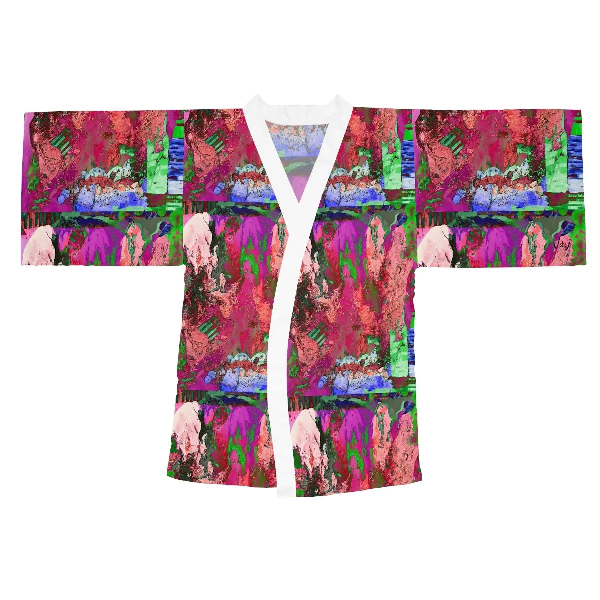 Long Sleeve Kimono Robe PINK FUSION