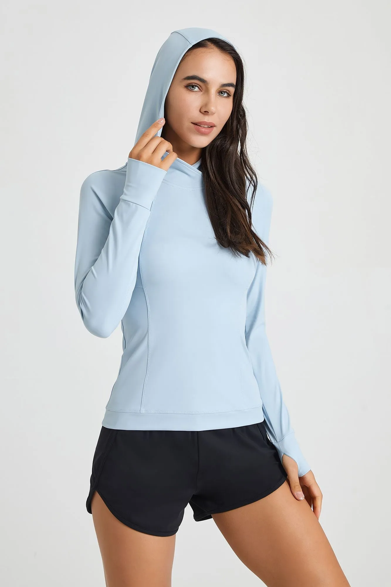 Long Sleeve Tunic Sweatshirt with Thumb Holes