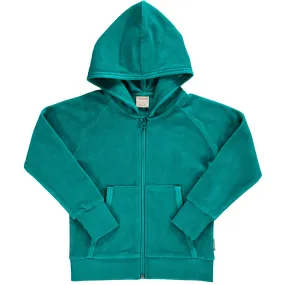 Maxomorra Lagoon Velour Zip Hoodie