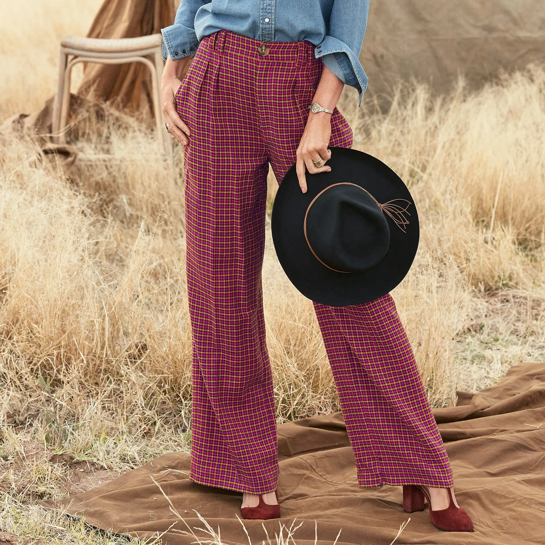 Mayra Plaid Pants