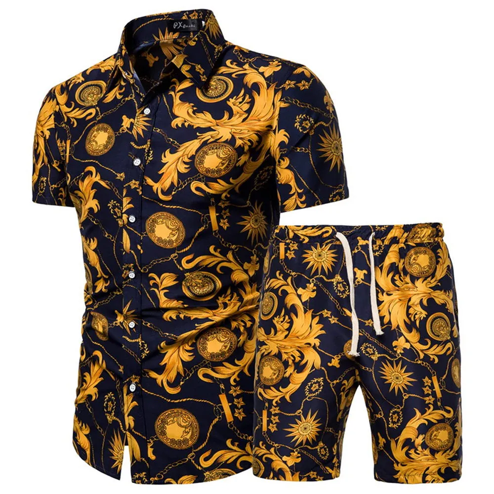 Men's Floral 2 Piece Casual Tracksuit