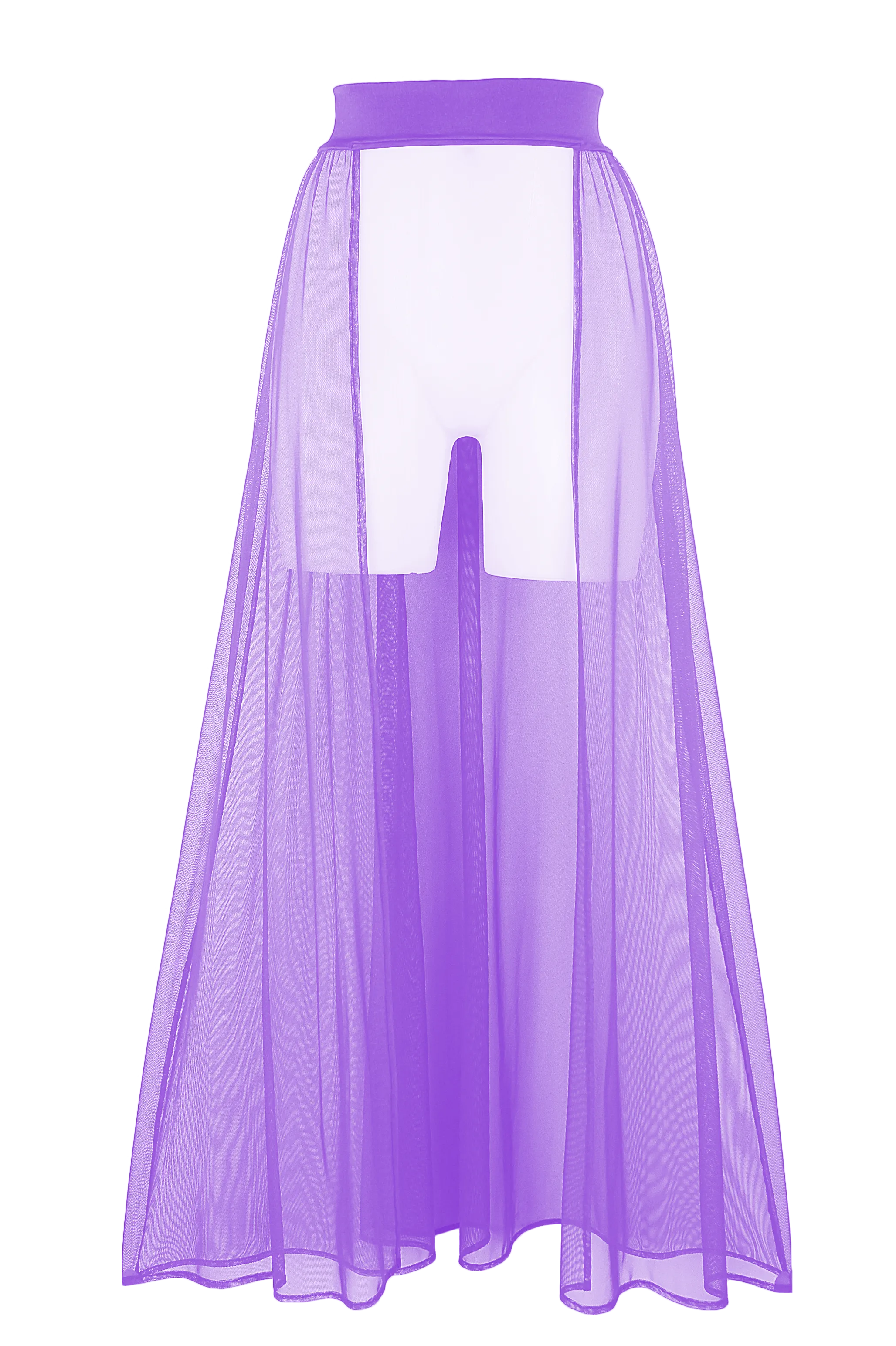 Mesh Maxi Skirt Cover-up Long / FESTIVAL SKIRT LILAC