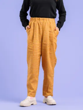 Miles Linen Pants Gingham Orange