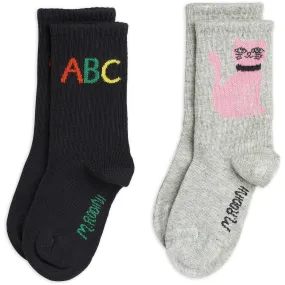 Mini Rodini Multi Abc 2-Pack Socks