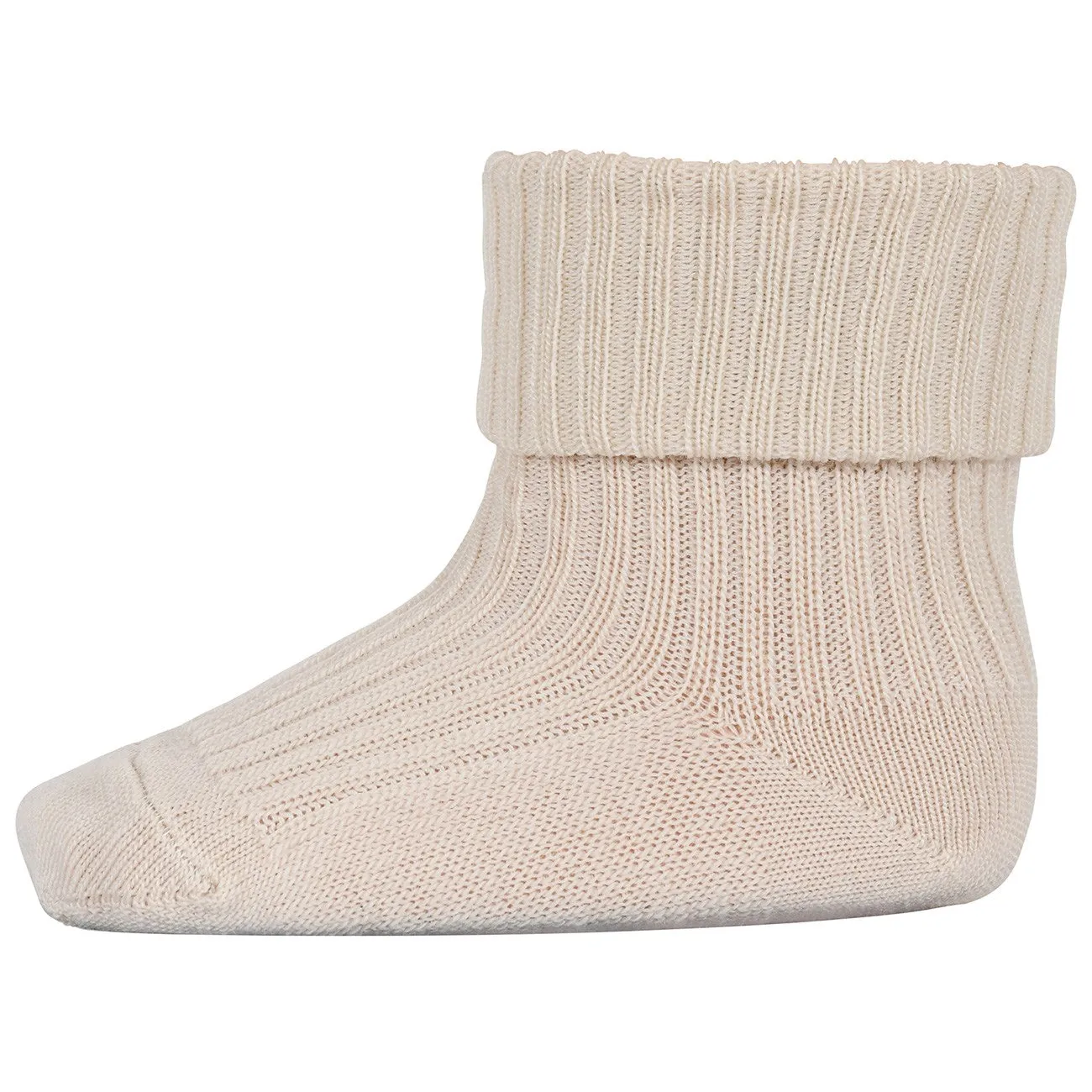 Mp Danmark Wool Rib Baby Socks Ecru