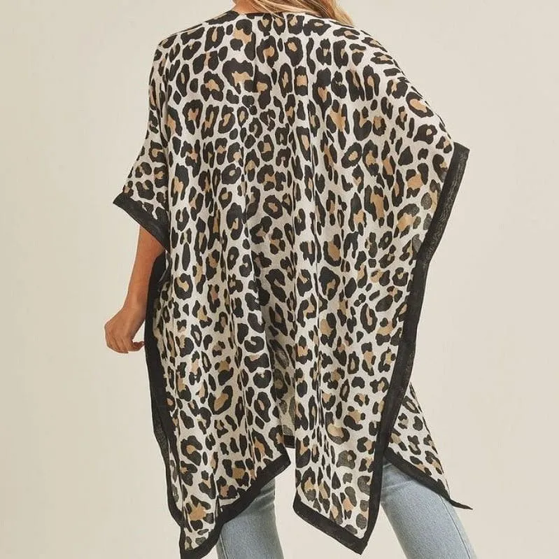 MS0071 Leopard Print Summer Kimono