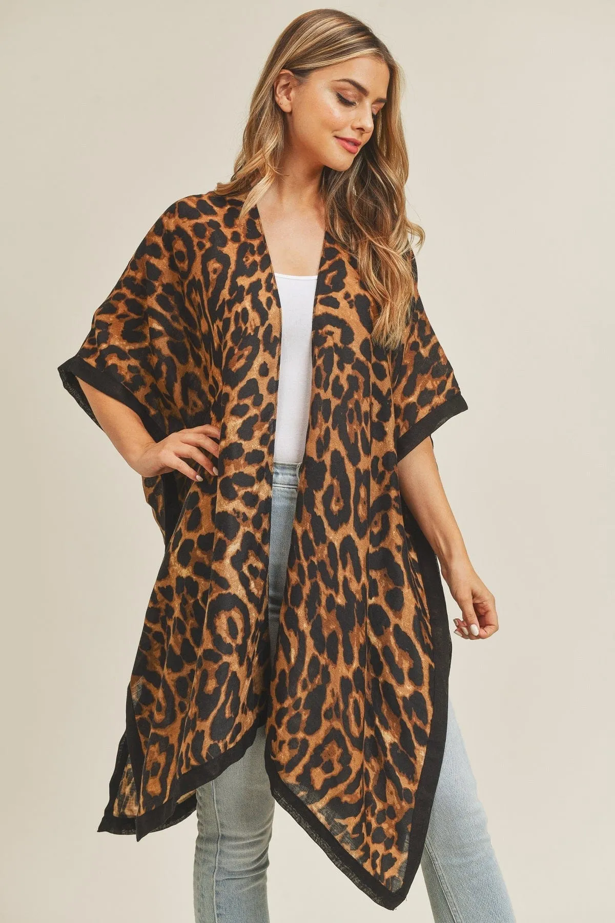 MS0071 Leopard Print Summer Kimono