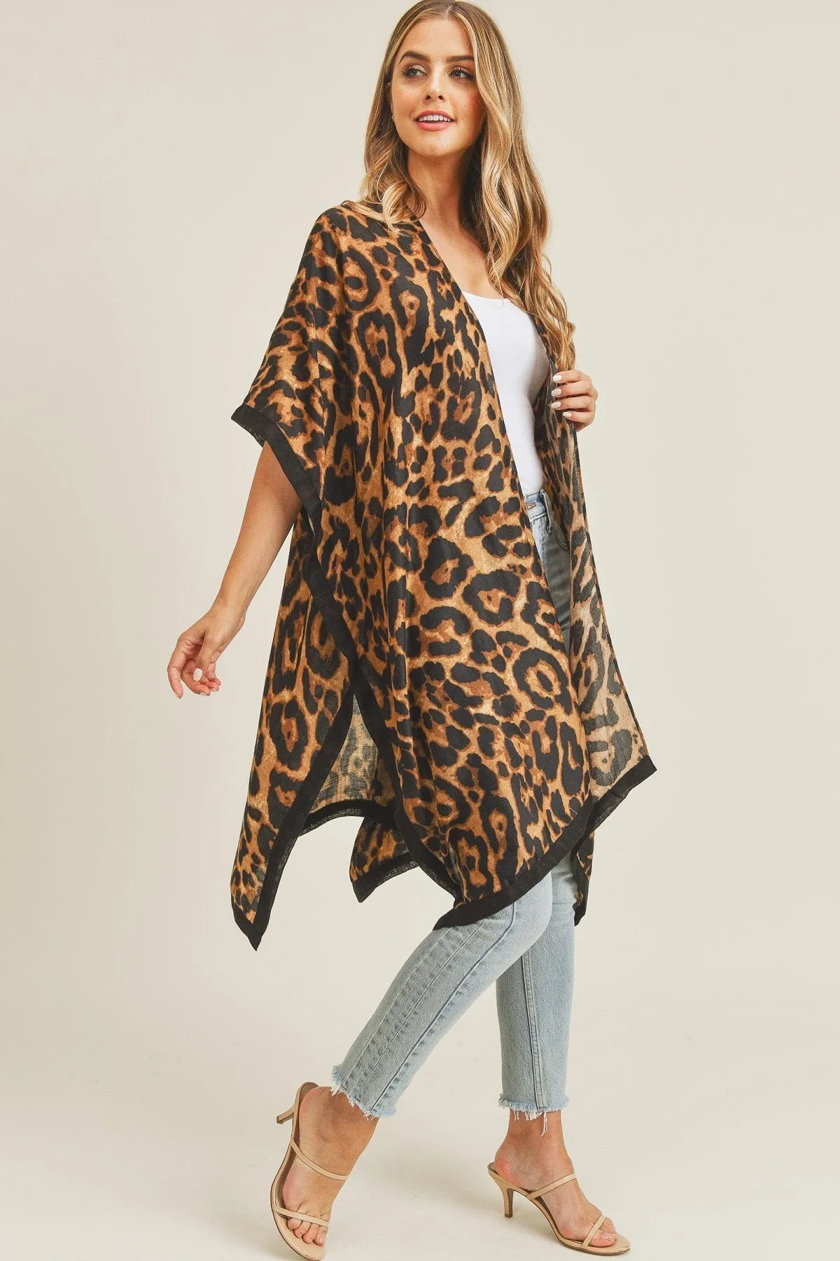 MS0071 Leopard Print Summer Kimono