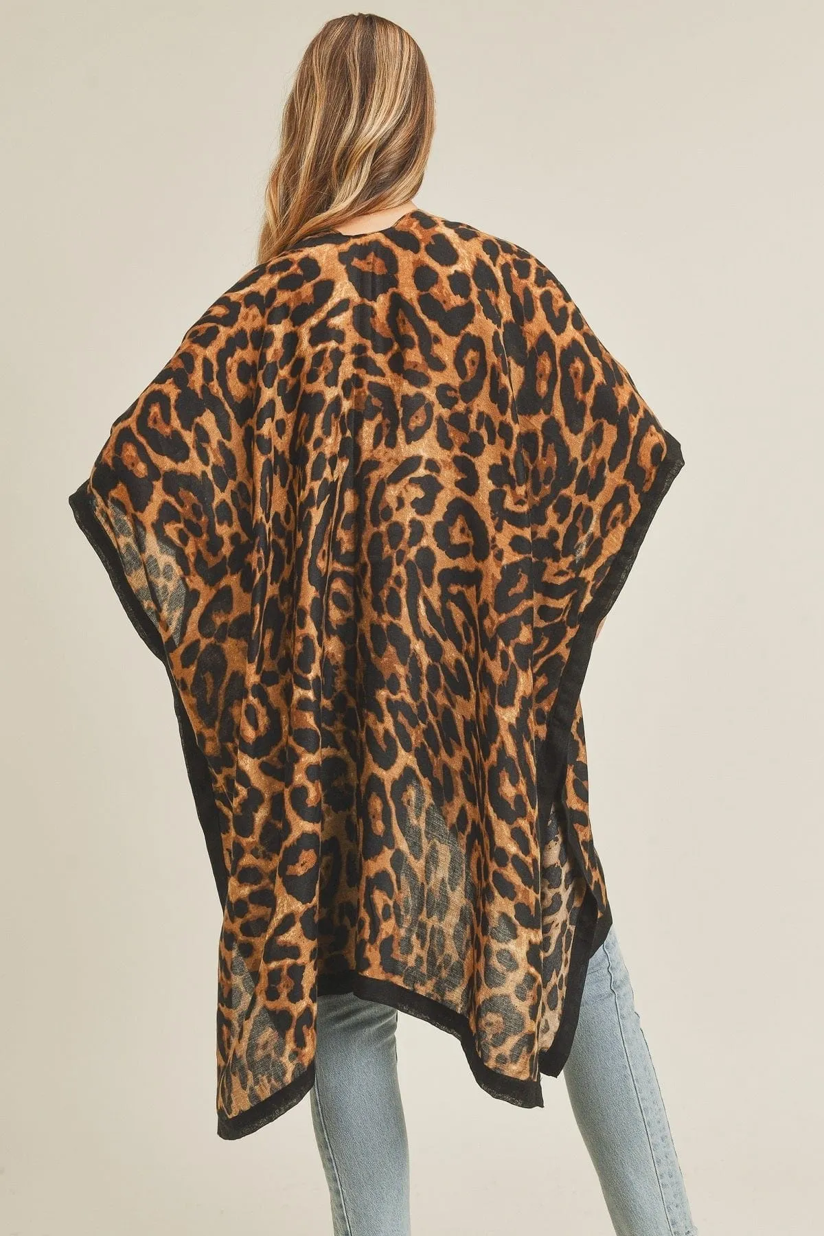 MS0071 Leopard Print Summer Kimono