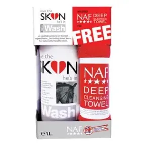 NAF Love The Skin He's In Skin Wash - 1 L - FREE TOWEL