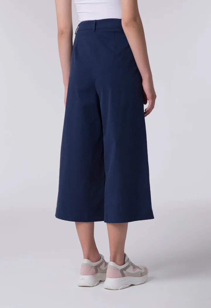 Navy Overlay Culottes