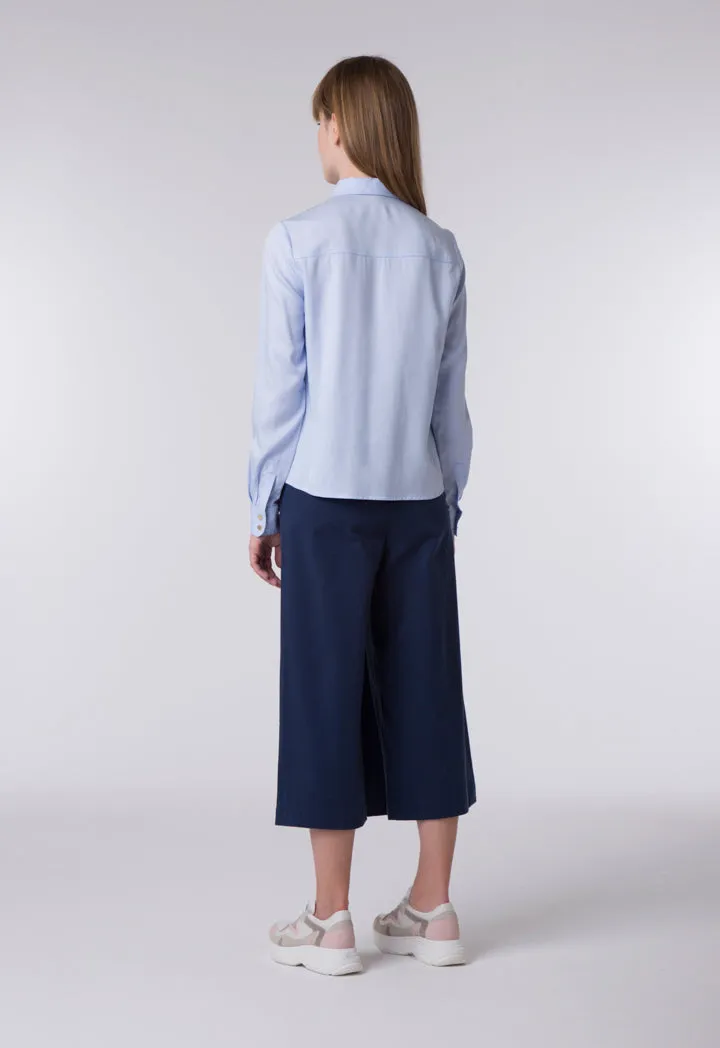 Navy Overlay Culottes