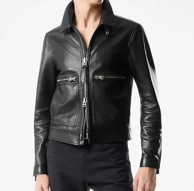 Omar Blouson Premium Genuine Leather Jacket for Men