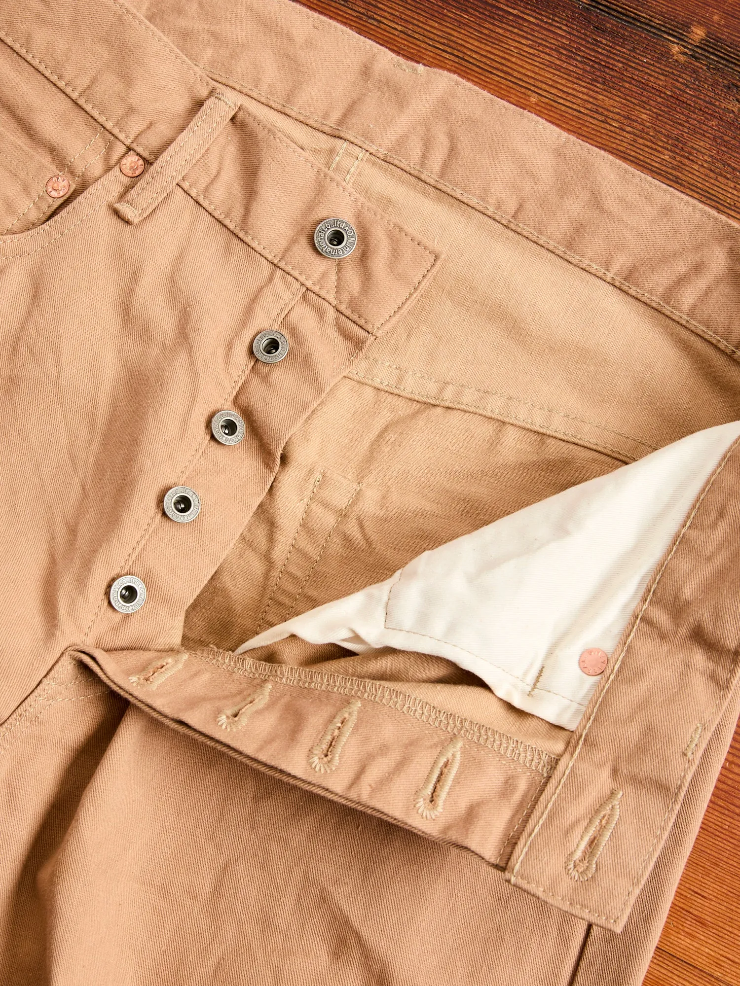 ONI-022-SCKB 10oz Selvedge Chino in Khaki Beige