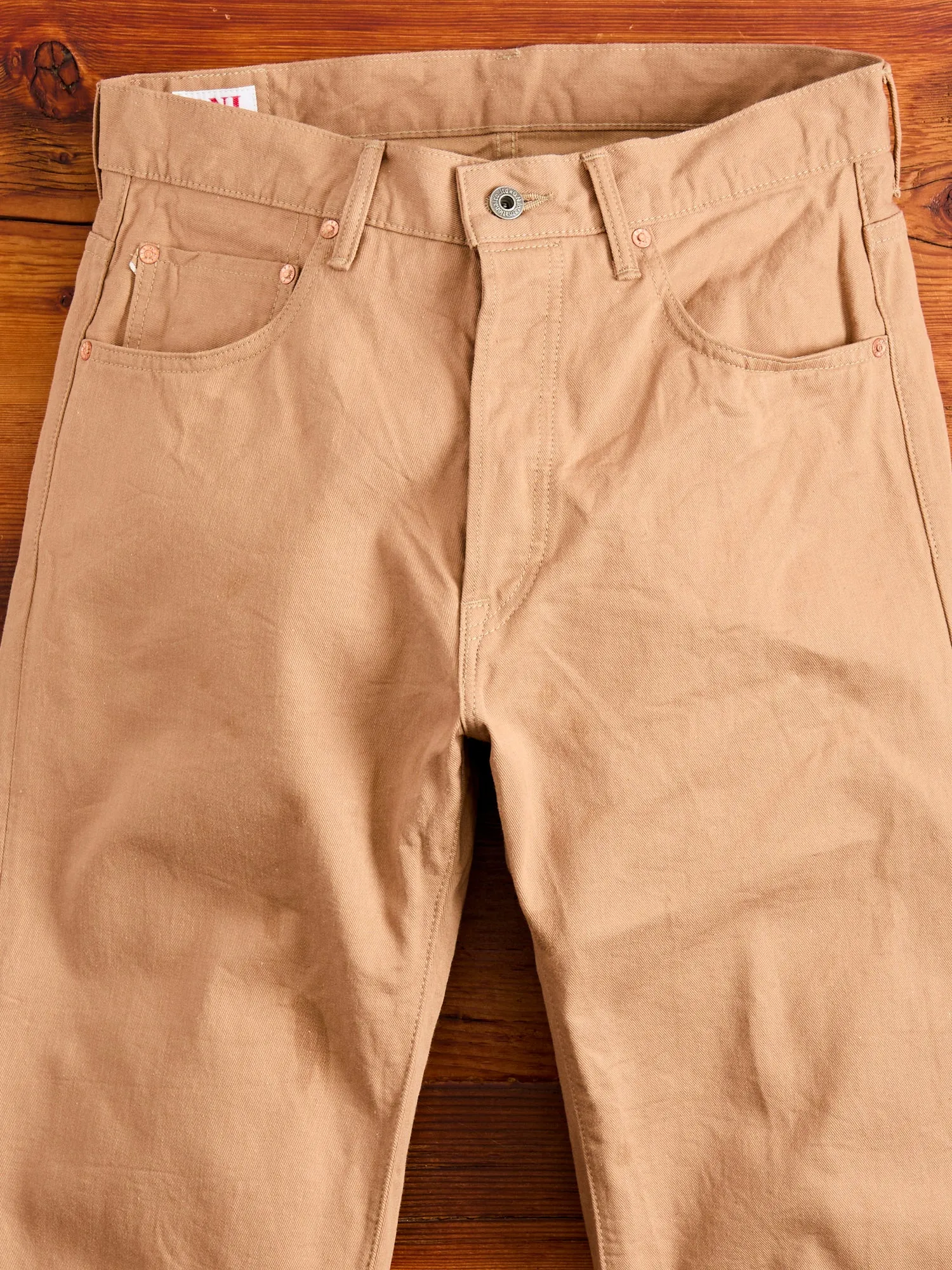 ONI-022-SCKB 10oz Selvedge Chino in Khaki Beige