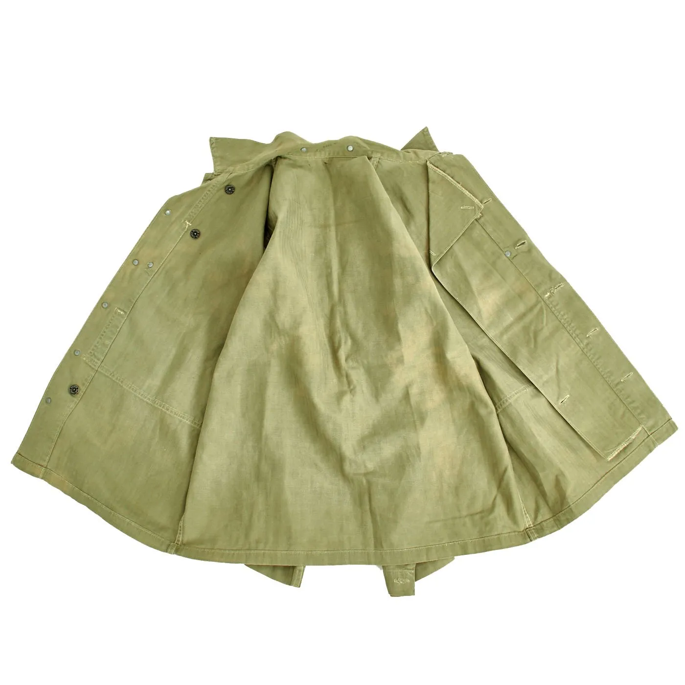 Original U.S. WWII USMC HBT Herringbone Twill P44 Combat Field Utility Named Set - Jacket and Pants