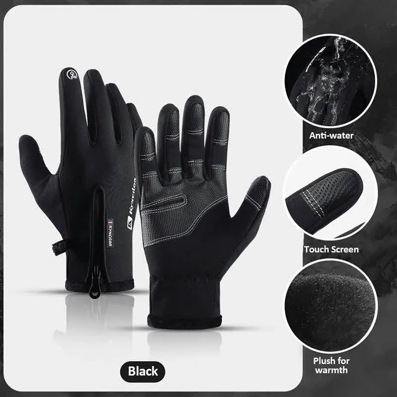 Outdoor Cycling Waterproof Zipper Tactical Gloves