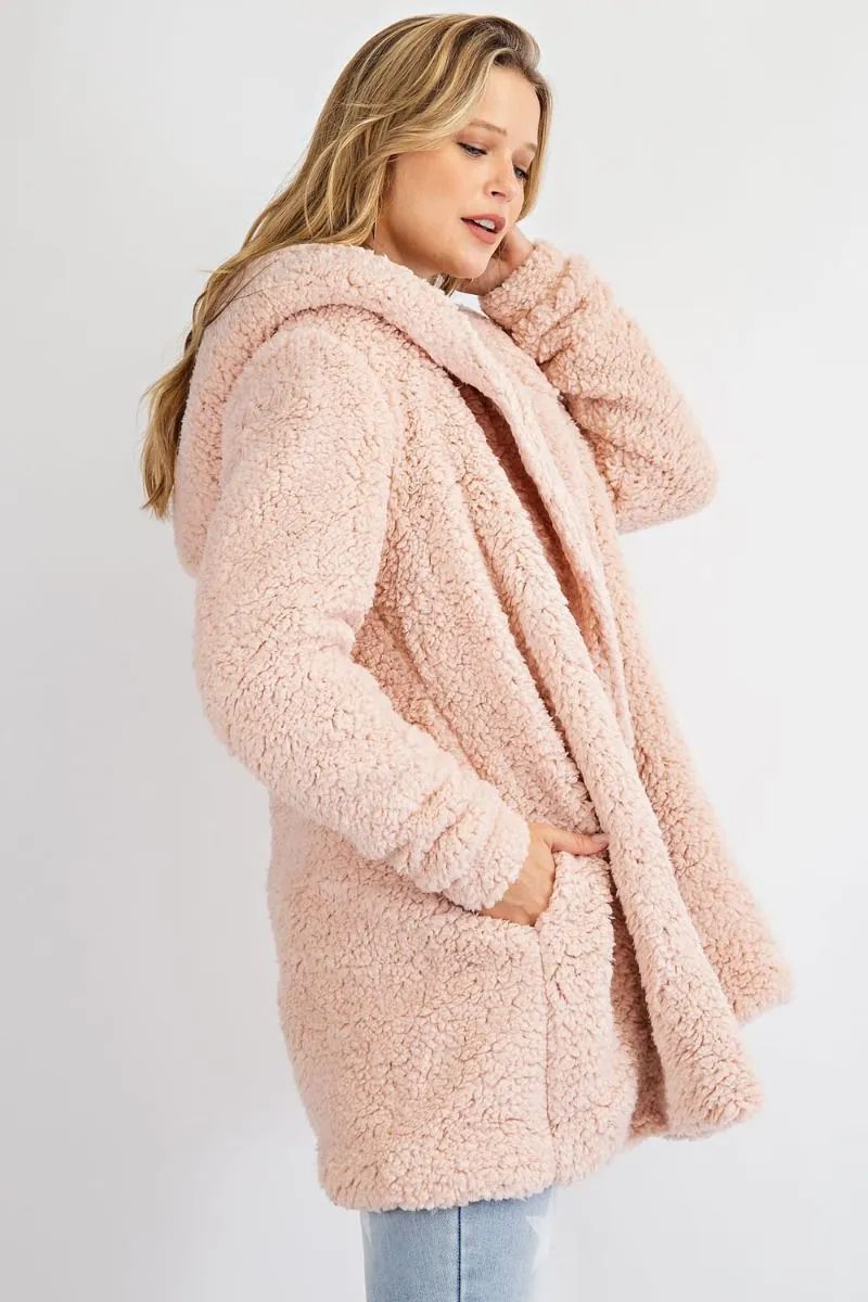 Oversized Willow Soft Faux-Fur Hoody Jacket Coat