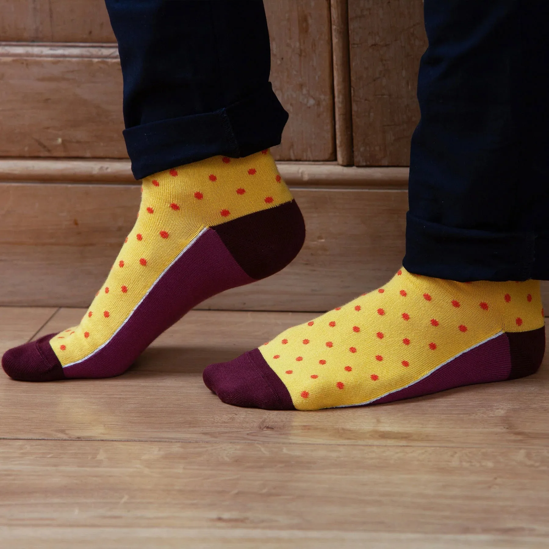 Pin Polka Luxury Men's Cotton Socks