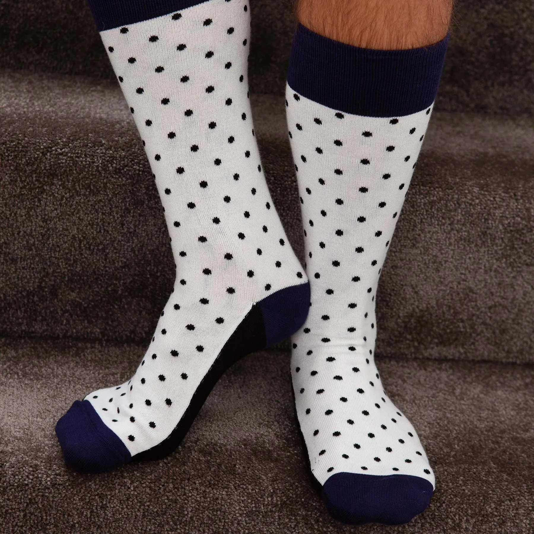 Pin Polka Luxury Men's Cotton Socks