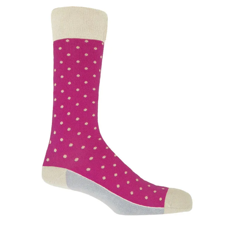 Pin Polka Luxury Men's Cotton Socks