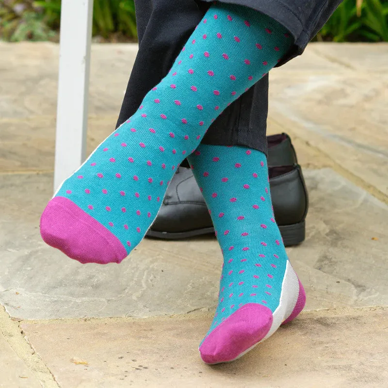 Pin Polka Luxury Men's Cotton Socks