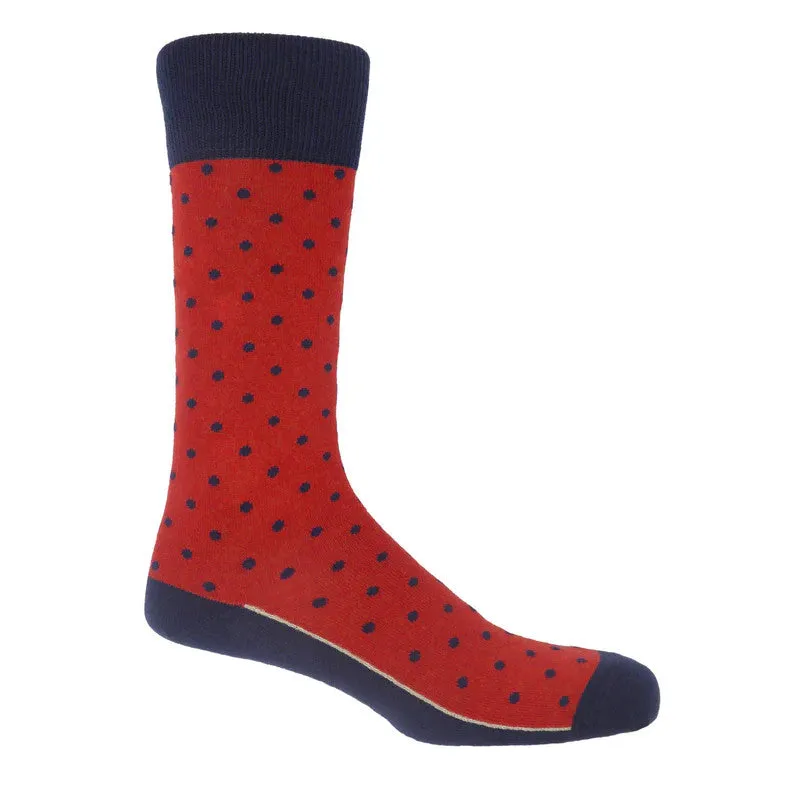 Pin Polka Luxury Men's Cotton Socks