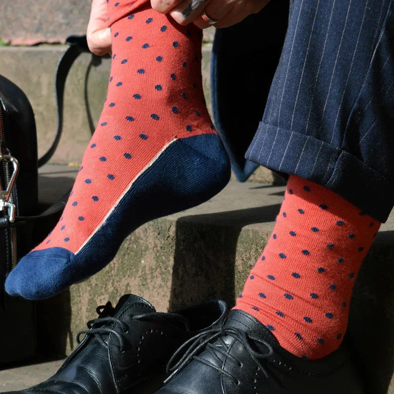 Pin Polka Luxury Men's Cotton Socks