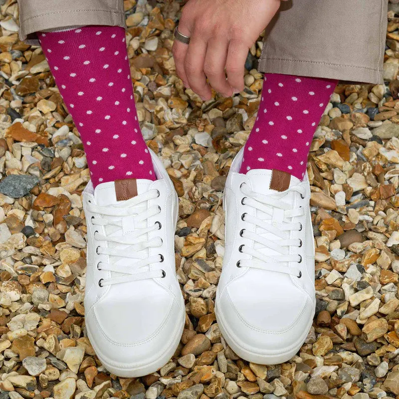 Pin Polka Luxury Men's Cotton Socks