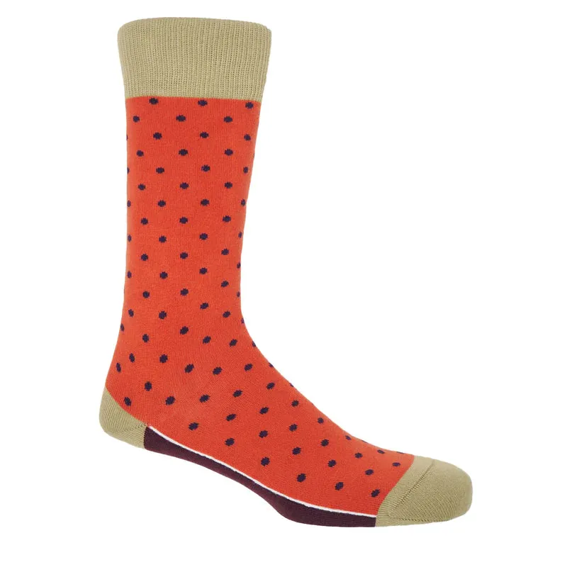 Pin Polka Luxury Men's Cotton Socks