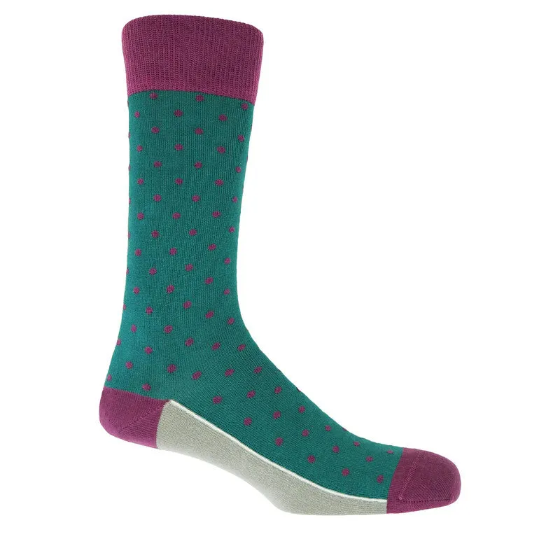 Pin Polka Luxury Men's Cotton Socks