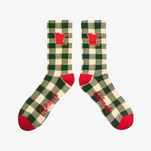 Plaid Perfection Minnesota Men's & Women's Crew Socks