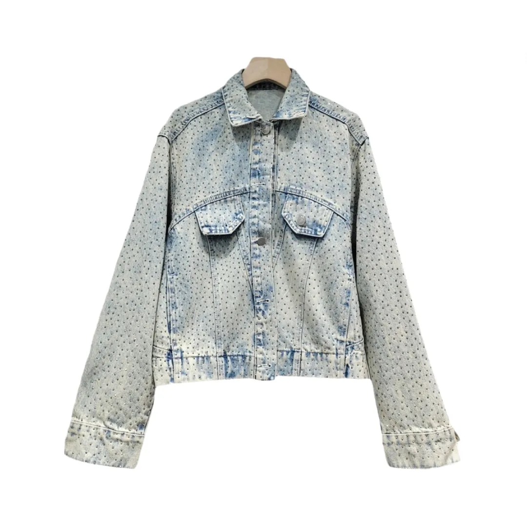 Pre Order: Hot Diamond Loose Short Denim Jacket