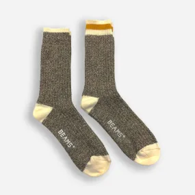 RAG SOCK - KHAKI/YELLOW