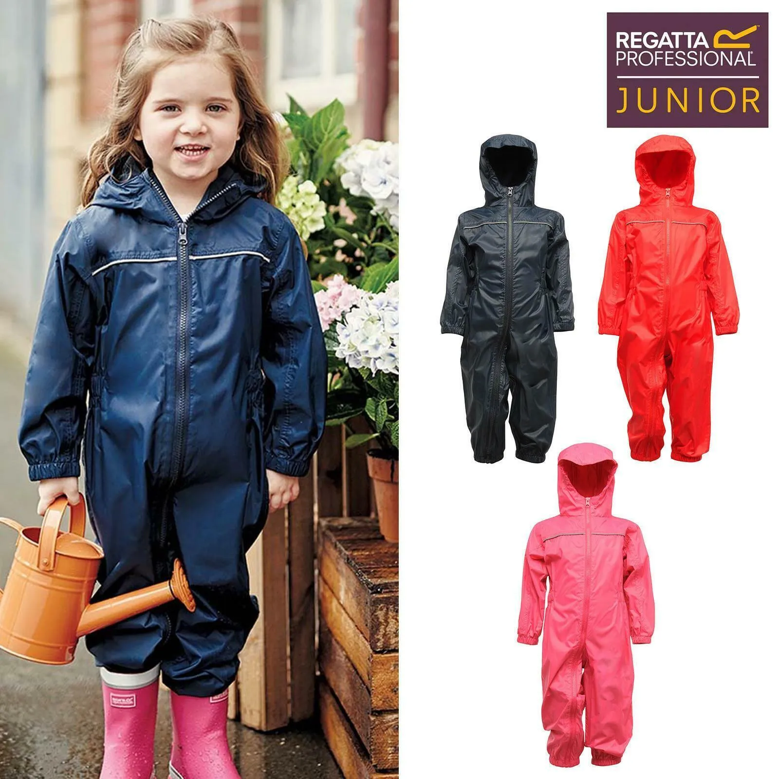 Regatta Kids Rain All in One Waterproof Suit