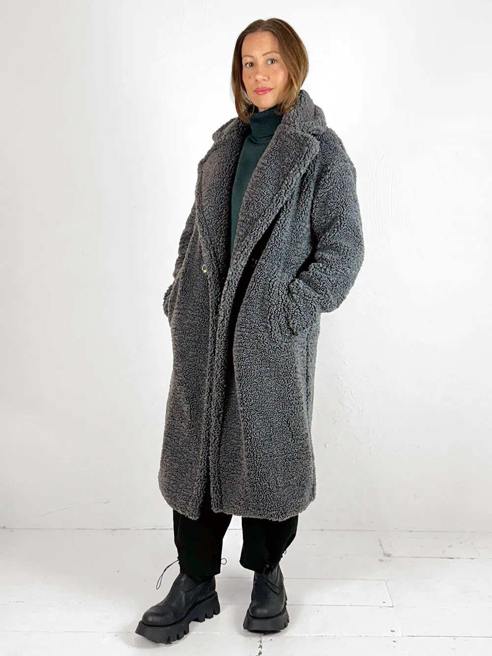 Rino   Pelle Elicia Double Breasted Teddy Coat