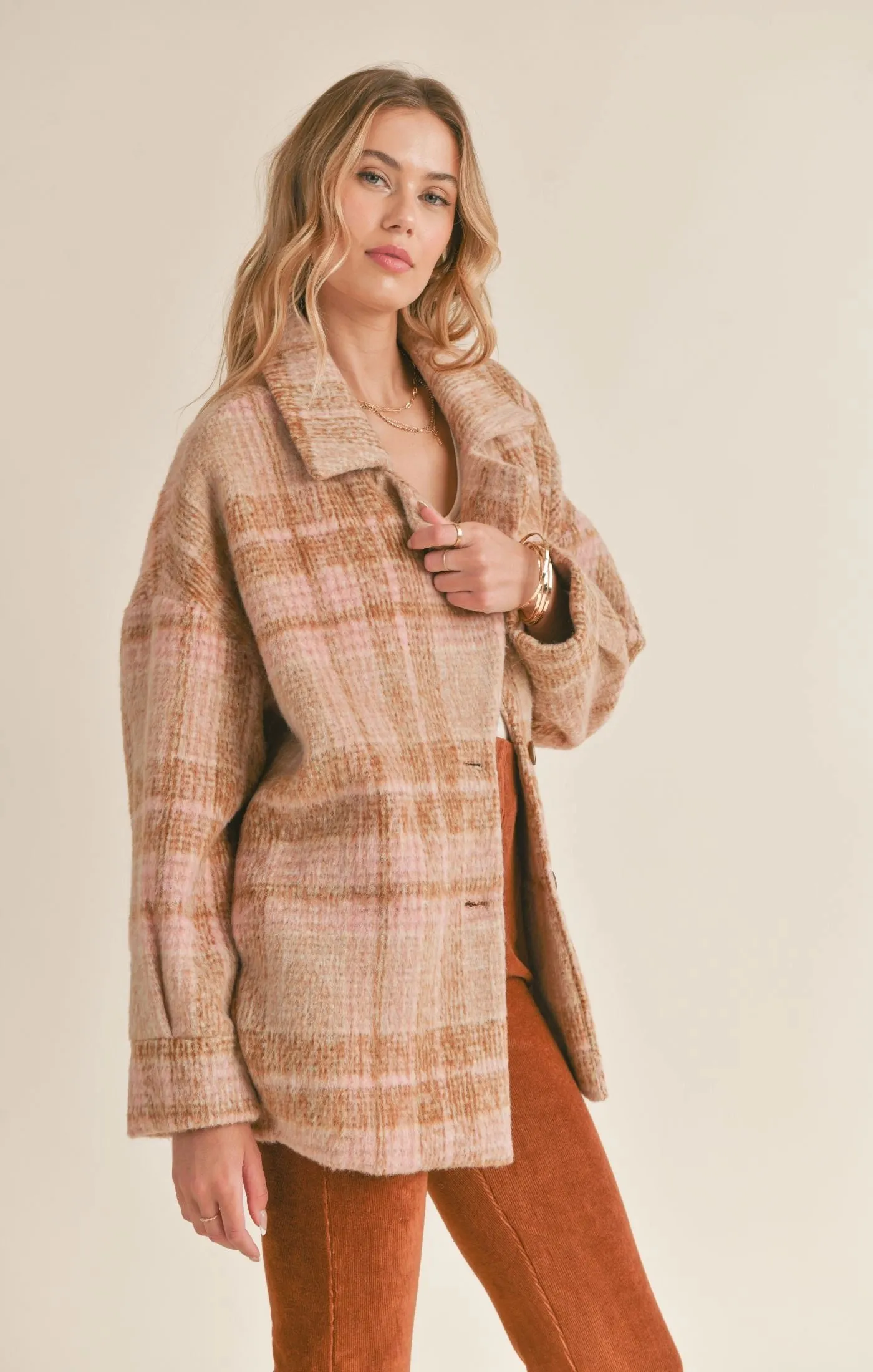 Sadie & Sage Lucy Vintage Fit Plaid Coat